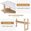 KTMBDW Console Table, 2 Tier Entryway Table with Storage Shelves and Marble-Effect Top, Narrow Sofa Tables for Living Room, Foyer, Hallway, Entrance - 4 of 4