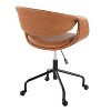 LumiSource Curvo Upholstered 4-Stars Task Chair PU - 3 of 4