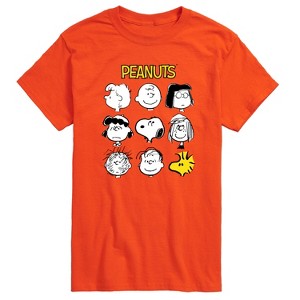 Men's - Peanuts - Many Faces Of Snoopy And Friends Short Sleeve Graphic T-Shirt - 1 of 4