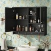 MOEPISY 36 Inch Wall Mounted Medicine Cabinet, Bathroom Storage Cabinet with Mirror Door and Adjustabl Shelf Black - 4 of 4
