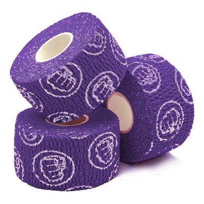 WOD Nation Weightlifting Hook Grip Tape - Bulk 3 Pack (23ft Per Roll) Comfortable & Stretchy Athletic Thumb Tape - (Purple)