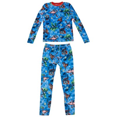 Kids Marvel Avengers Heroes Action Stance All Over 2-Piece Pajama Set - Medium (9-10)