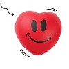 Neliblu 3" Valentines Day Hearts Smile Face Squeeze Stress Relief Heart Shape Stress Ball, Red 12-Pack - 3 of 4