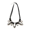 SOHI Women's Black Mirror Statement Necklace - 2 of 4