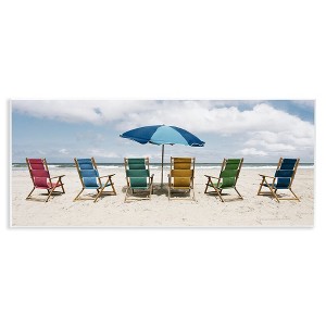 Stupell Industries Colorful Beach Chairs Wall Plaque Art - 1 of 4