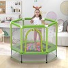 55'' Toddlers Trampoline with Safety Enclosure Net and Balls, Indoor Outdoor Mini Trampoline for Kids - 2 of 4