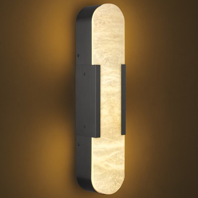 CityFurn 13.8''/20'' LED Alabaster Wall Sconces for Bathroom