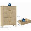 Fluted 5-Drawer 45" Tall Slim Wooden Dresser, Modern Farmhouse Vertical Chest for Bedroom, Nursery, Apartment, Easy Assembly - 2 of 4