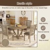 Modern Farmhouse Round Dining Table 45.7inch Solid Wood Rubberwood Antique Finishing Rustic Look Distressed Look Wire Brushed for 4 seaters - 2 of 4