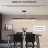 Ludomide Modern Black Crystal Chandelier Rectangular Pendant Lighting Fixture for Dining Room Kitchen Island- 10 Lights - 2 of 4