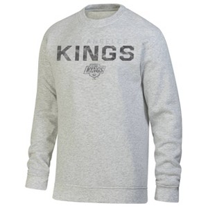 NHL Los Angeles Kings Men's Long Sleeve Ash Gray Crew Neck Fleece Hooded Sweatshirt - 1 of 3