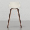 PAGED Set of 2 Bar Stools with Chrome Footrest, Modern Counter Stools with Curved Seat and Back, Dining Chairs for Home Pub - 3 of 4