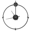 Kate and Laurel Lidor Round Metal Wall Clock, 22x25, Gray - 3 of 4