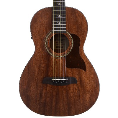 Sawtooth Mahogany Series Parlor Acoustic Electric Guitar with Mahogany Back and Sides