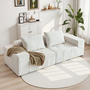 Modern 107"  Oversized Sectional Sofa Couch with Pillows for Living Room - 1 of 4