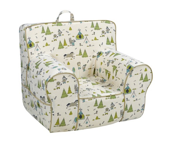 Classic Grab-N-Go Kids' Foam Chair With Handle - Cowboy & Friends Felix Natural with Montana Buff Welt - Kangaroo Trading Co.