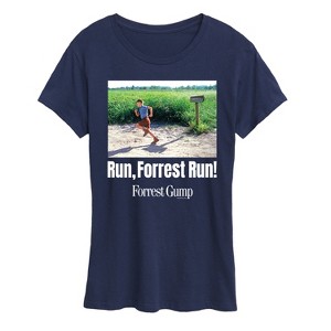 Women's - Forrest Gump - Run Forrest Run Short Sleeve Graphic T-Shirt - 1 of 4
