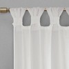 Flower Tab Top Solid Window Panel, Lightweight Faux Linen Semi-Sheer Fabric Light Filtering Curtain For All Decor Styles, Valentine's Day Gifts - 3 of 4