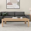 Plank+Beam Solid Wood 54" Modern Rectangular Coffee Table, Coffee Table for Living Room - 2 of 4