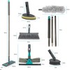 5 Star Super Deals Microfiber Mop &  Broom 7 in 1 Cleaning Tool Mop Broom Bendable Duster 2 in 1 Squeegee & Dryer Tile Scrubber & Scrub Brush Sponge - 3 of 4