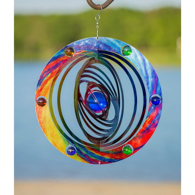 VP Home Kinetic 3D Metal Outdoor Garden Decor Wind Spinner, Multicolored, 5 of 6