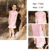 Girls Tennis Dress Golf 2 Piece Outfit Sleeveless Ruffle Skirts with Built-in Shorts Pockets School Sports Activewear - 3 of 4
