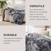 GentleSoft Fluffy King Blanket, Warm Winter Bedding, 108x90 Tie Dye Grey - 4 of 4