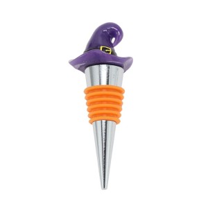 Unique Bargains Halloween Wizard Hat Silicone Stopper Aluminum Alloy TPE Resin 3.78"x1.30"x1.30" 1 Pc - 1 of 3