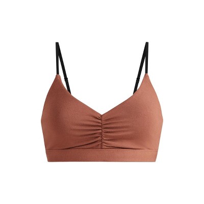 Women MeUndies UltraModal™ FeelFree Ruched Bralette | Cedar Wood/Cedar Wood