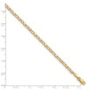 Black Bow Jewelry 14k Yellow Gold And Pink Rhodium Kisses and Hearts Anklet, 10 Inch - 3 of 4