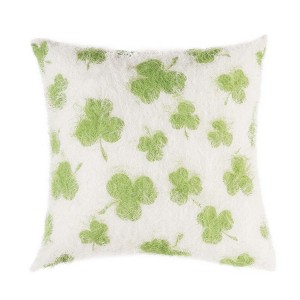C&F Home 18" x 18" St. Patrick's Day Shamrock Pattern Printed Accent Throw Pillow - 1 of 4