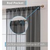 HLC.ME Lauren Semi Sheer Light Filtering Transparent Pocket Top & Back Tab Lightweight Window Curtain Panels, Set of 2 - 3 of 4