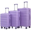 20"/24"/28" 3-Piece ABS Lightweight Luggage Set, Hardshell Suitcase w/ TSA Lock, Carry-On Compatible, 360° Silent Wheels - ModernLuxe - 2 of 4