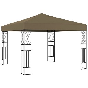 vidaXL Gazebo 118.1"x118.1" Taupe Fabric - 1 of 4