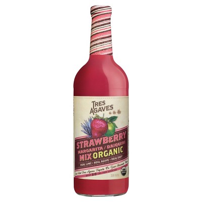 Tres Agaves Organic Strawberry Margarita Mix - 1L Bottle