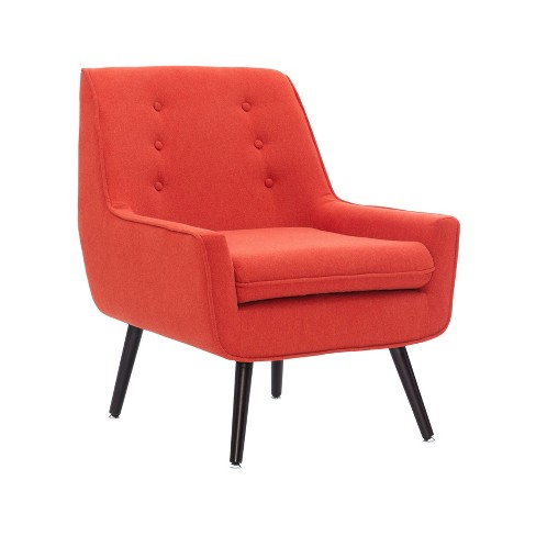 Red mid century modern chair hot sale