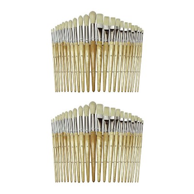 Creativity Street® Plastic Handle Brush Classroom Pack, Economy Brushes, 7" Long, 144 Brushes Per Pack, 2 Packs