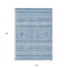 Sky Blue And Ivory Southwestern Washable Indoor Outdoor Area Rug - 3 of 4