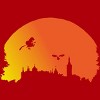 Junior's Design By Humans Halloween witch silhouette By InfaredDesigns T-Shirt - 2 of 3