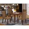 HomeStock 5-Pc Mahogany Finish Solid Wood Top - Dining Room Set with Leaf - Seats 4 - 2 of 4