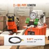 VEVOR Electric Hydraulic Pump, 10000 PSI 750W 110V 488 in³/8L Capacity, Double Acting Solenoid Valve, Electric Driven Hydraulic Pump, Orange - 3 of 4