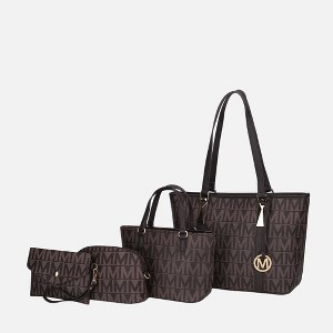 MKF Collection Marimar  M Signature Vegan Leather Women’s Tote – 4 Pcs set Handbag by Mia K - 1 of 4