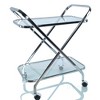 Old Modern Handicrafts Anne Home X-Shape Bar Cart – Chrome Frame with Clear Tempered Glass, 30.5" Rolling Drink Cart - 3 of 4