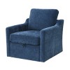 360° Swivel Accent Chair,Modern Swivel Arm Chair with USB Type-C Charging for Living Room,Chenille Swivel Chair with Storage Space-Cuddlewood - 3 of 4