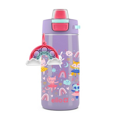 Ello 12oz Stainless Steel Ride Kids' Water Bottle Pink : Target