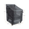 Gold Barstool/Stacked 2-Layer Dining Cover 25.5" x 28" x 29"/42" Charcoal Gray by Shield - 3 of 4