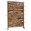 CAVINAS Patio Decorative Screen Metal Fence Privacy Screen with Line Pattern for Outside and Garden, 76" H×48" W - 4 of 4
