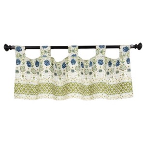 RLF Home 4" Top Tab High Quality Fabric Viviana Tab Valance for Windows 50" x 16" Natural - 1 of 4