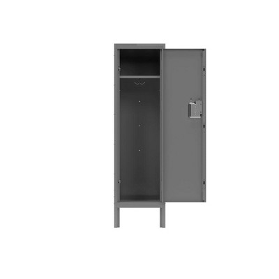 Gray Steel Single Tier Locker Storage Cabinet for Office