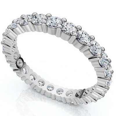 Pompeii3 1 1/2 Ct Diamond Eternity Ring Women's Stackable 14k White Gold Band Lab Created
